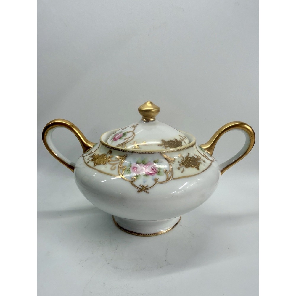 Vintage Imperial China Gilded Covered Sugar Bowl